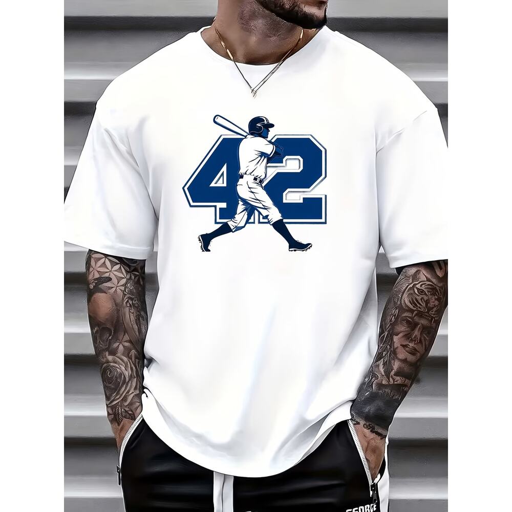 Dodgers T Shirt XL Retro MLB Jackie Robinson Throwback Men's LA Tee New White